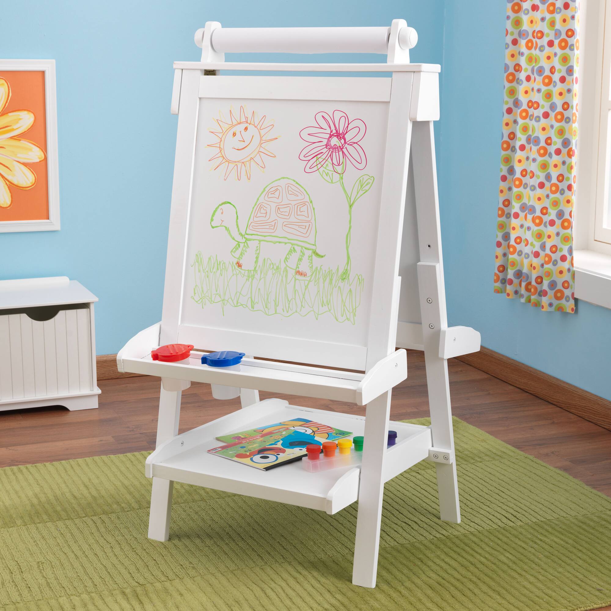 KidKraft Deluxe Wood Easel with Paper Roll